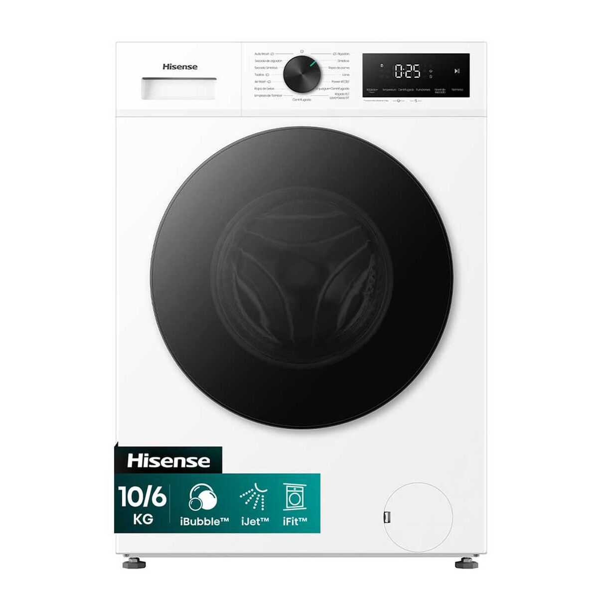 Lavadora Secadora Carga Frontal Hisense WD1i1041BW 10/6 Kg Blanca
