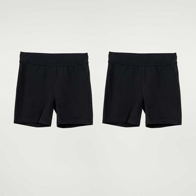 Imagen 1 del producto Pack 2 Calza Corta Escolar de Algodón Niña Talla 6 y 8 Crescendo Azul