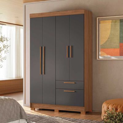 Imagen 1 del producto Clóset Onessta Londrina 4 Puertas 2 Cajones Grafito