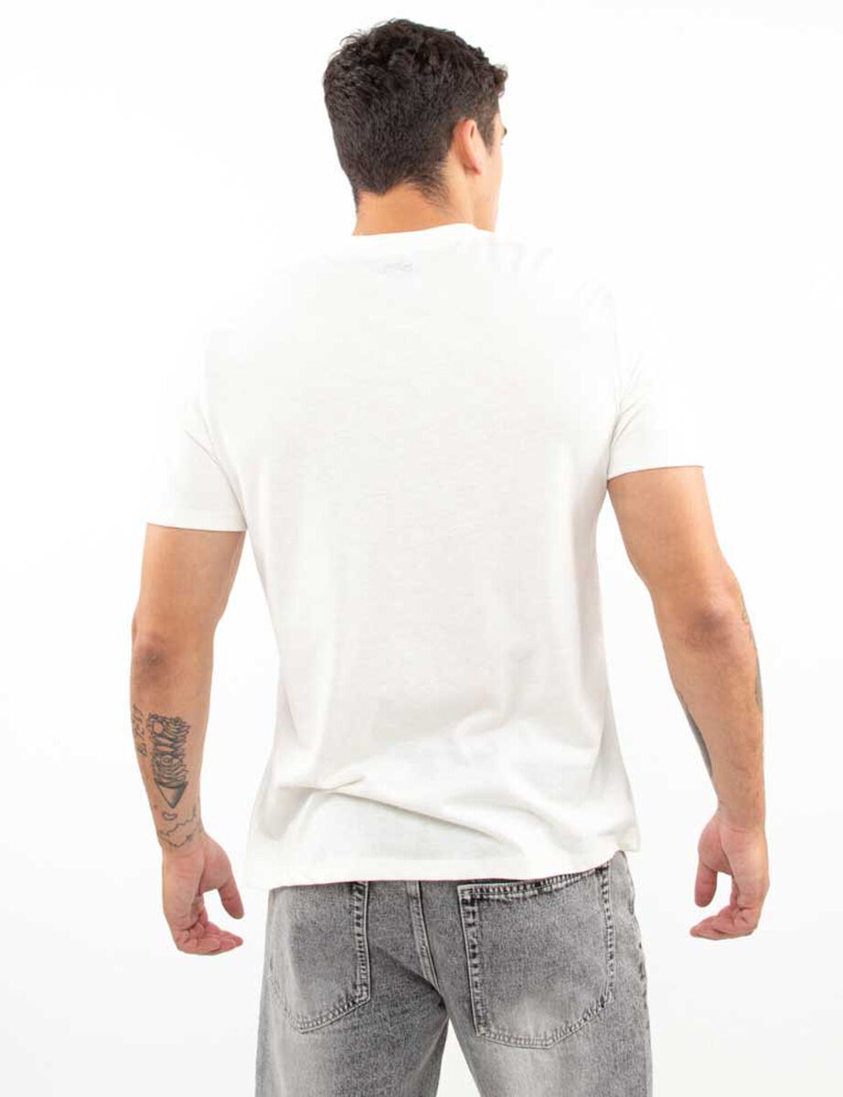 Polera Con Estampado Manga Corta Hombre Icono