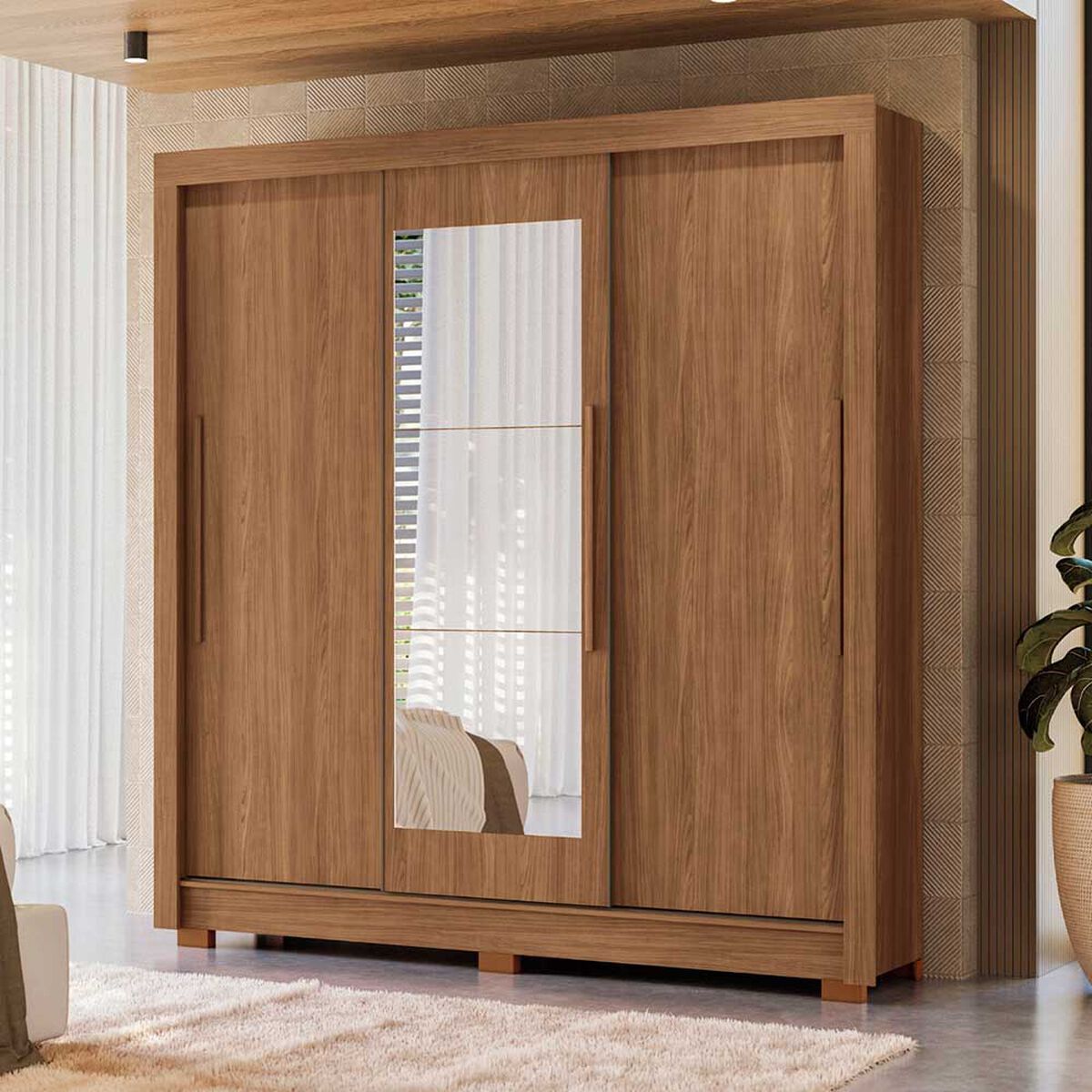 Clóset Onessta Maringa 3 Puertas 2 Cajones Jatoba