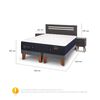 Cama Europea CIC Base Dividida 2 Plazas Premium + Respaldo + 2 Veladores Munich