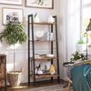 Repisa Escalera Fm Furniture Metalwood Colection Marrón Rústico