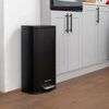 Basurero Negro Mate con Pedal Simple Cook 30 L