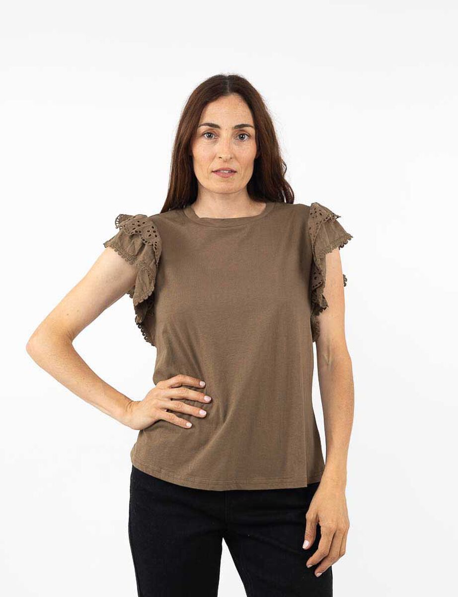 Polera Vuelos Manga Corta Mujer Portman Club