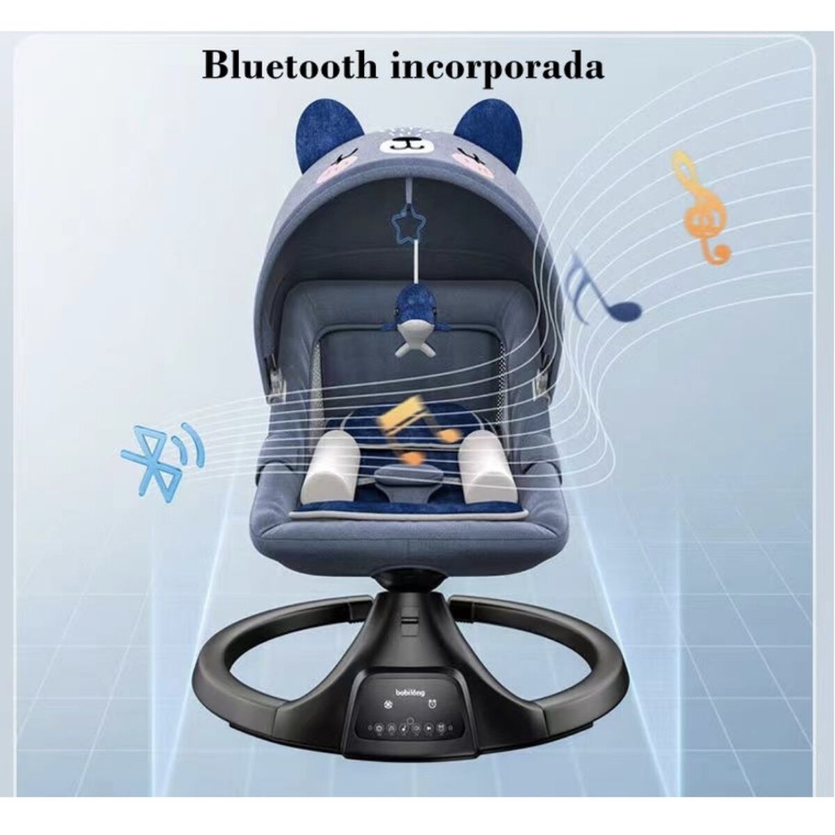 Mecedora Eléctrica Reclinable Bluetooth Lubabycas Rosada