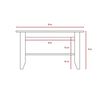 Rack TV Hasta 65" + Librero + Mesa de Arrimo + Mesa de Centro TuHome Essential Wengue