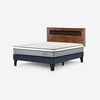 Cama Europea Rosen 2 Plazas Indie + Respaldo Ferrara