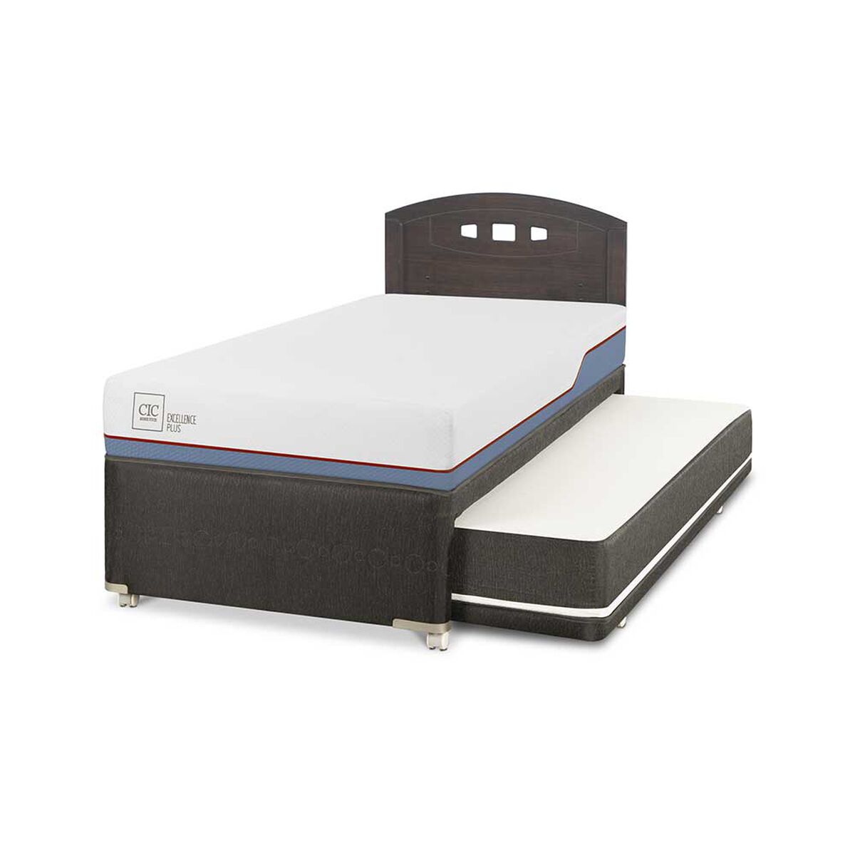 Cama Nido CIC Base Normal 1,5 Plazas Excellence Plus + Respaldo Gales