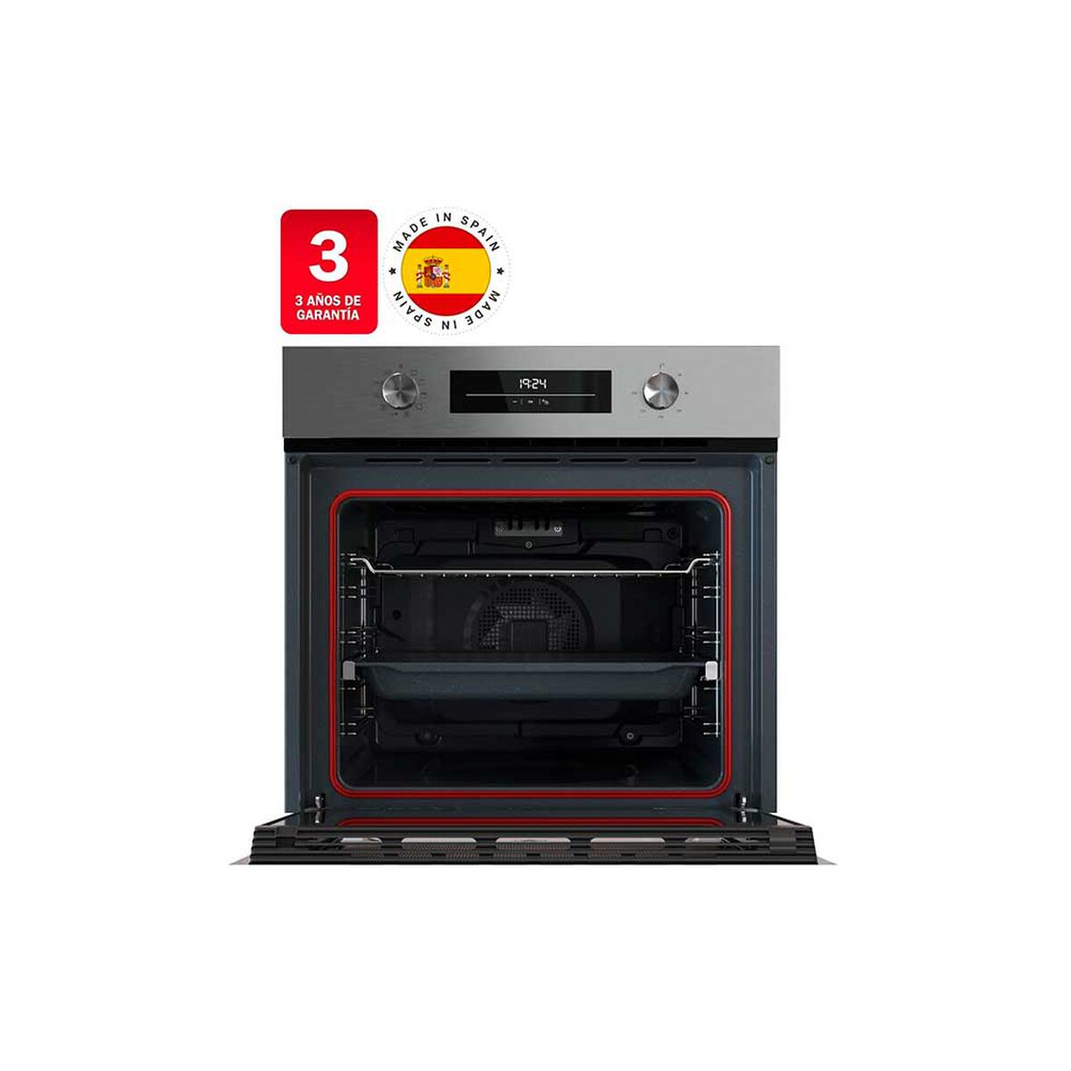 Horno Empotrable Teka HSB 6350 SS 71 lts. Acero Inox + Cristal Negro