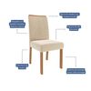Juego de Comedor Decocasa Patricia 4 Sillas Off White