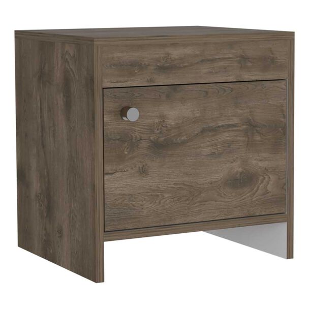 Velador TuHome Colore 1 Puerta Bellota y Blanco