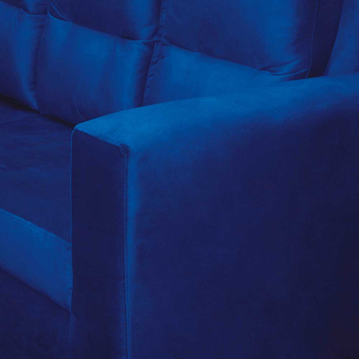 Juego de Living Diseño A&M Home Loreto Sofá 3 Cuerpos + 2 Pouf 1 Cuerpo  Azul