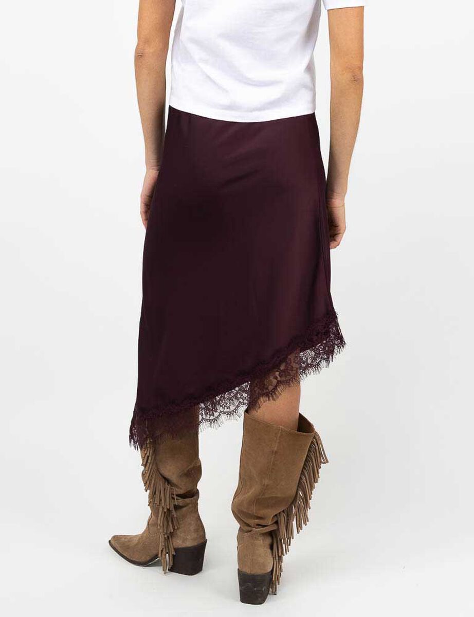 Falda Midi Asim&eacute;trica Mujer Zibel