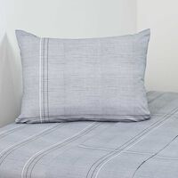 Juego de Sábanas American Family 1 Plaza Cuadra 144 Hilos Gris