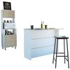 Combo Mueble Microondas + Barra de Cocina TuHome Kitchen Blanco