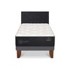 Cama Europea CIC 1,5 Plazas Premium + Respaldo Villarrica Negro