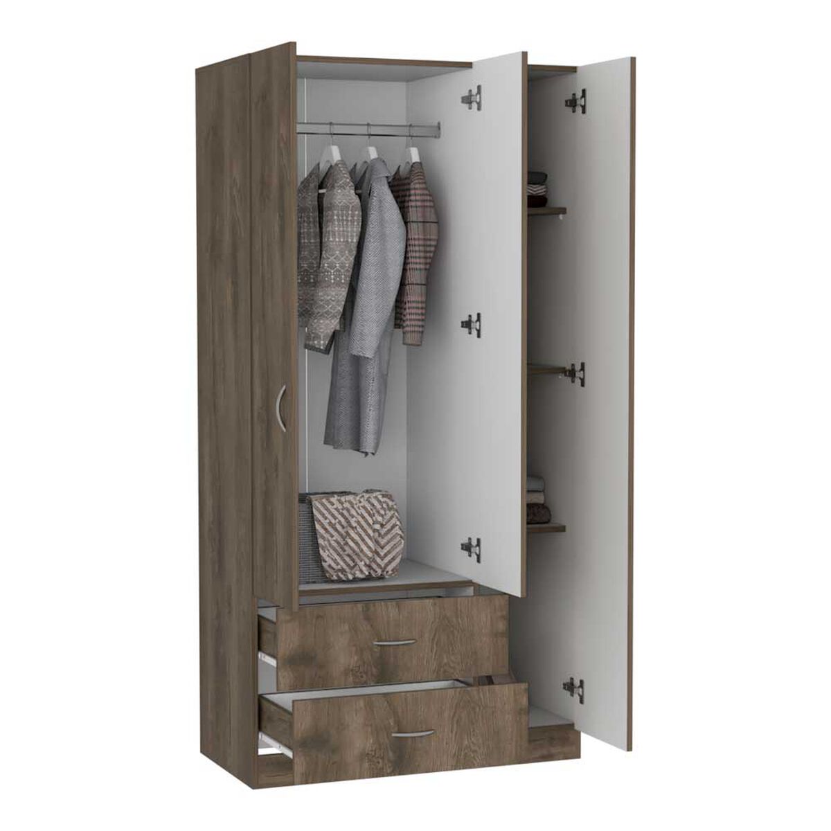 Closet Tuhome Austral 2 Cajones 3 Puertas Bellota-Blanco