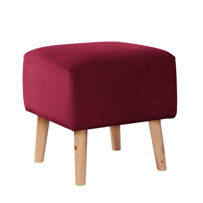 Pouf Latam Home Burdeos Tela Velvet Burdeo