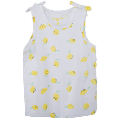 Polera Sin Manga de Algodón Niña Chess