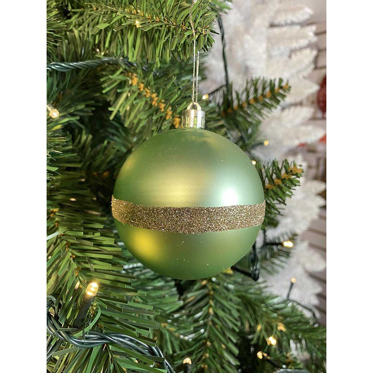 Set 6 Esferas para Árbol de Navidad Casanova Menta 8 cm