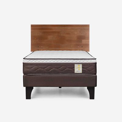 Cama Europea Rosen 1,5 Plazas New Style 4 Plus + Respaldo Tabor