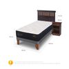 Cama Europea CIC 1,5 Plazas Premium + Respaldo + Velador
