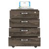 Mueble Archivador TuHome Home Office 4 Cajones Negro Soft Coñac