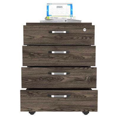Imagen 2 del producto Mueble Archivador TuHome Home Office 4 Cajones Negro Soft Coñac