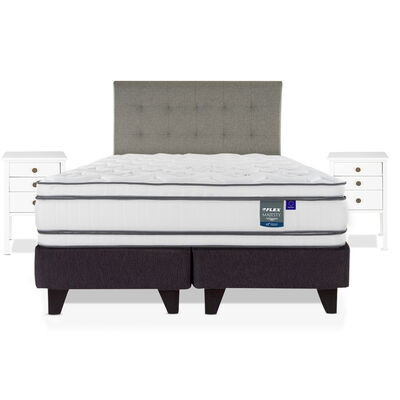 Imagen 2 del producto Cama Europea Flex 2 Plazas Majesty + 1 Respaldo + 2 Veladores