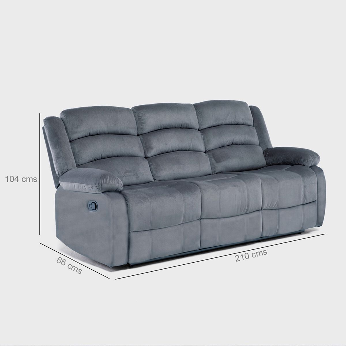 Sofá Daniels 8040SFFGR 3 Cuerpos Gris