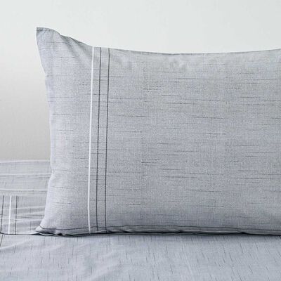 Imagen 2 del producto Juego de Sábanas American Family 1 Plaza Cuadra 144 Hilos Gris