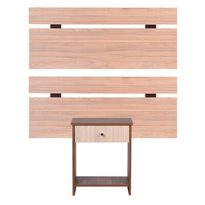 Imagen 1 del producto Set Duplex 1 Velador+2 Respaldo Single Olmo
