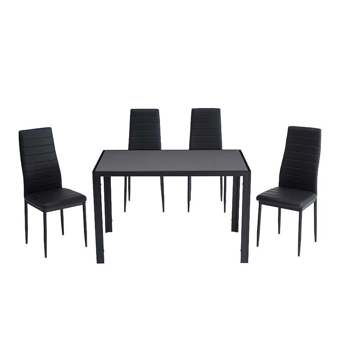 Juego de Comedor Zibel Leblon 4 Sillas Negro