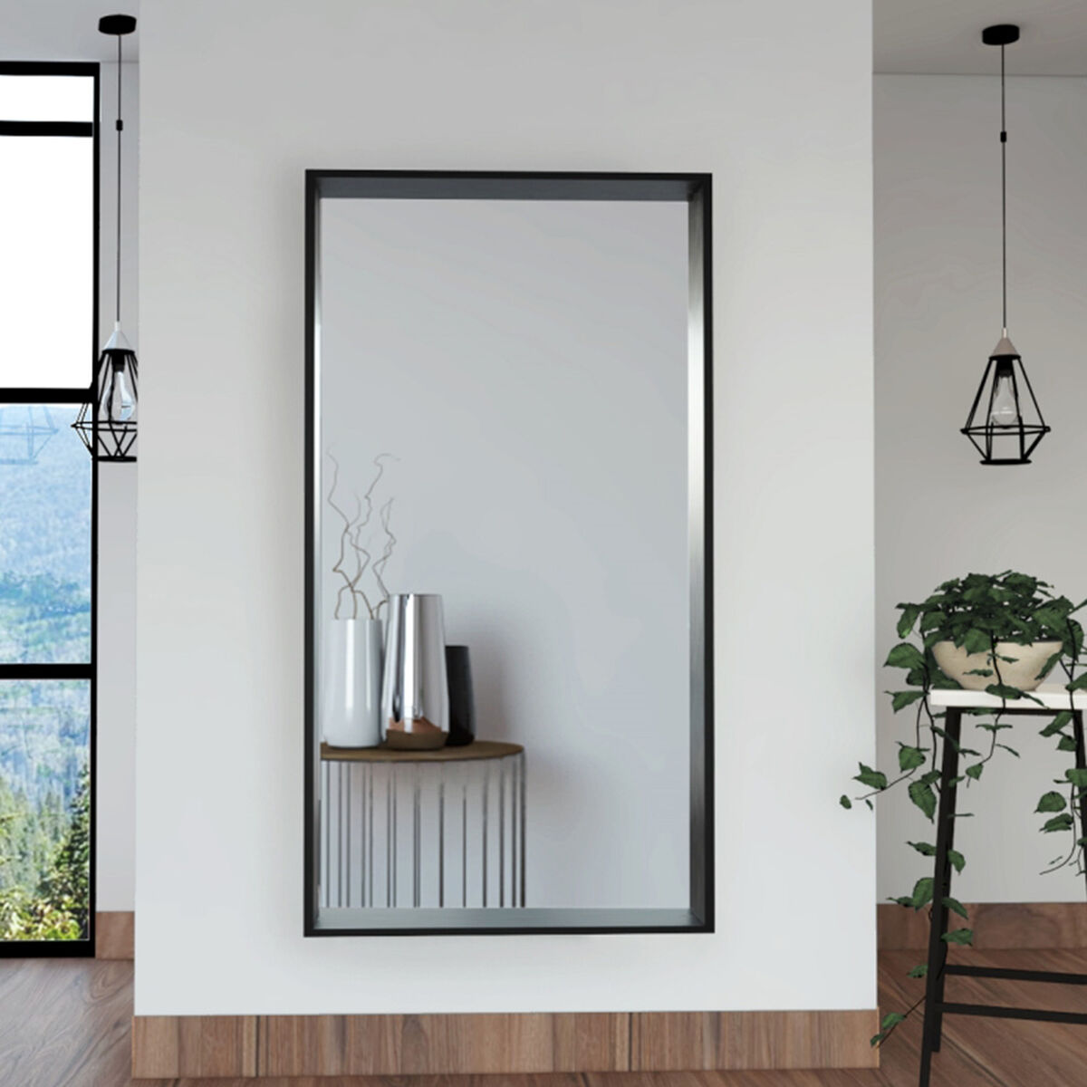 Espejo TuHome Trento Wengue 140x70 Cm