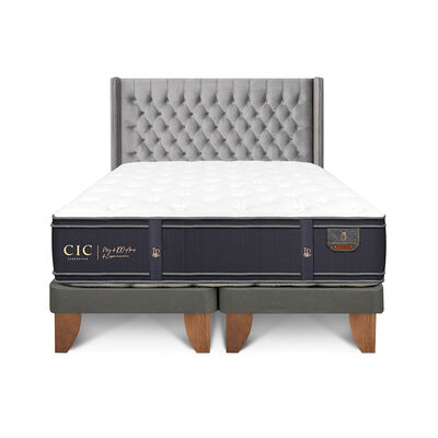 Cama Europea CIC Base Dividida 2 Plazas Grand Premium + Respaldo Sesia
