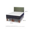 Cama Europea CIC Base Dividida 2 Plazas Grand Premium + Respaldo Milan Olivo
