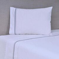 Sábana Mashini 144 Hilos 1,5 Plazas Bordada Line Gris