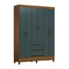 Clóset Casanova Fit 6 Puertas 2 Cajones Café y Gris