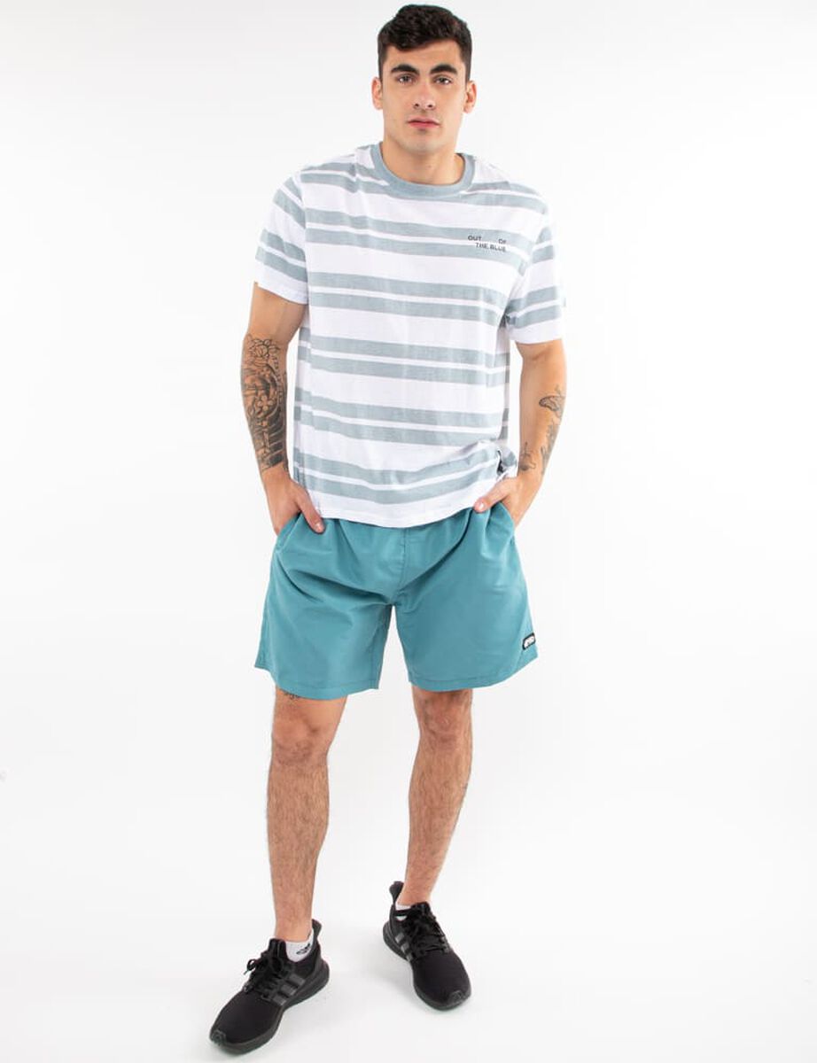 Polera Algod&oacute;n Rayas Manga Corta Hombre Icono