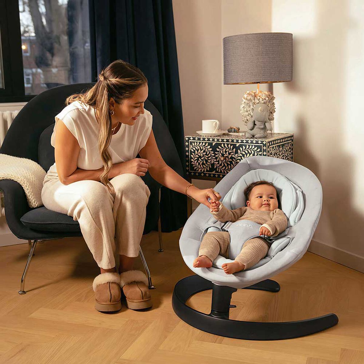 Silla Nido Bouncer Leaf Grow Blush Nuna
