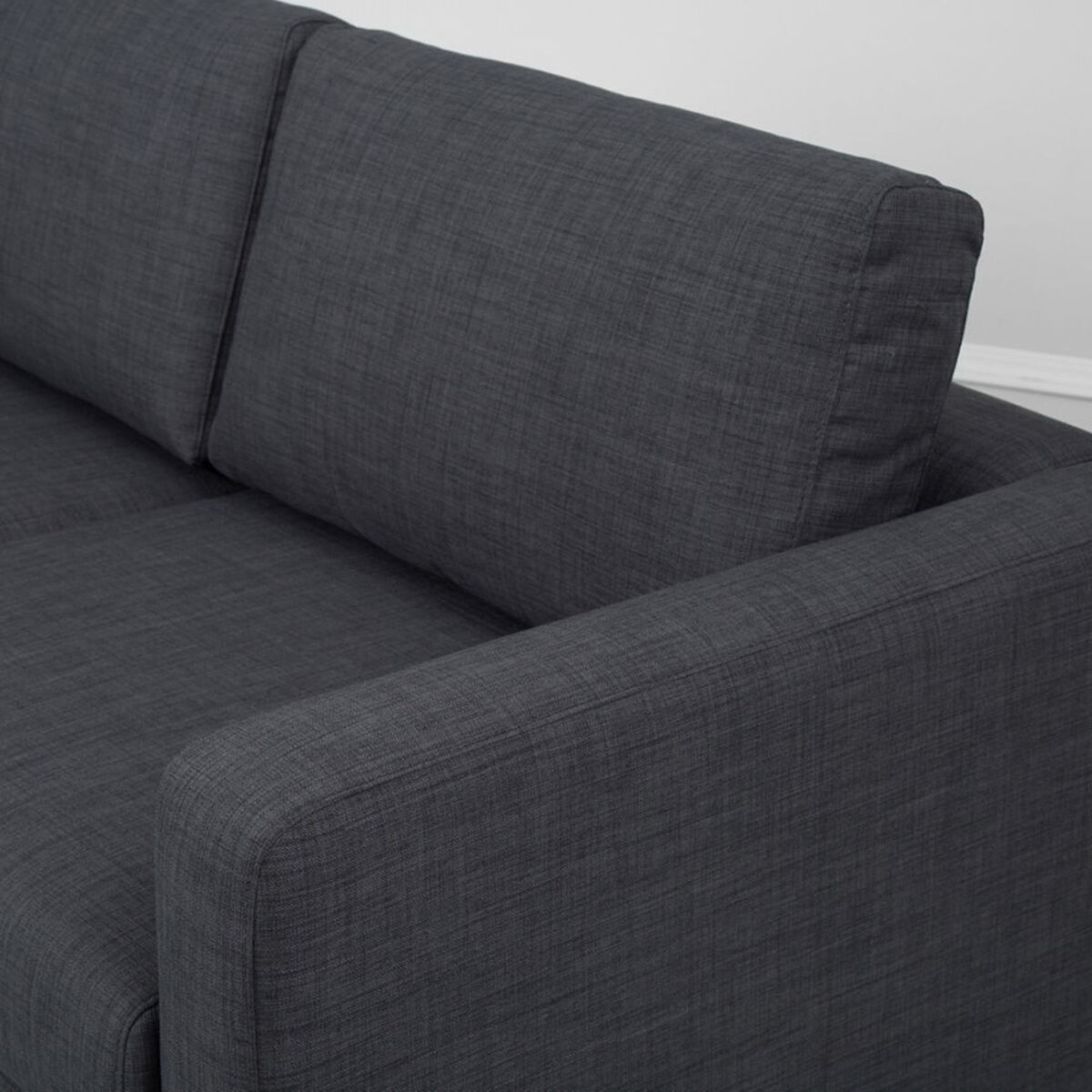 Sofá Cama Tela Rosen Enzo 3 Cuerpos Grafito