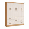 Closet Exit 6 Puertas 9 Cajones Roble Beige