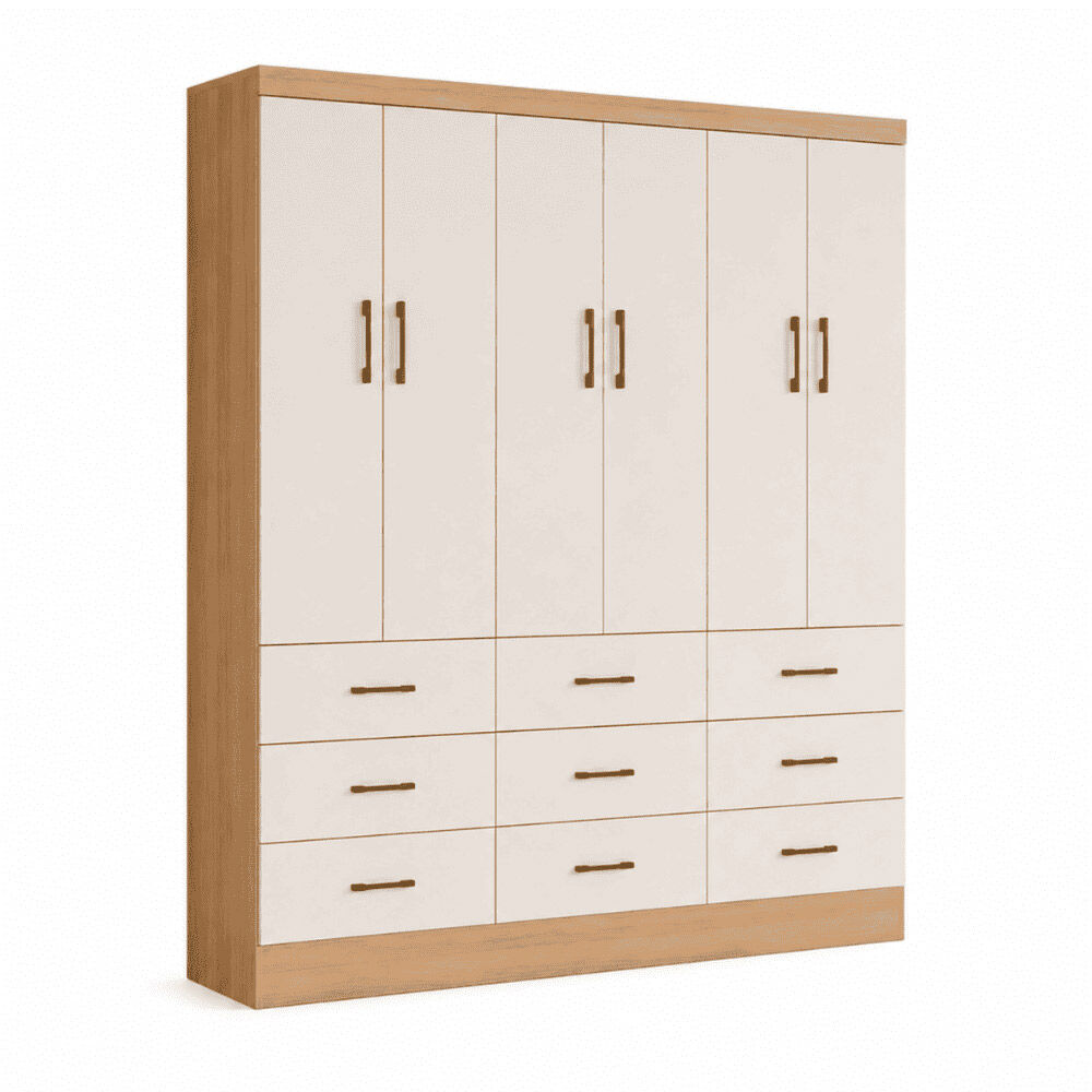 Closet Exit 6 Puertas 9 Cajones Roble Beige