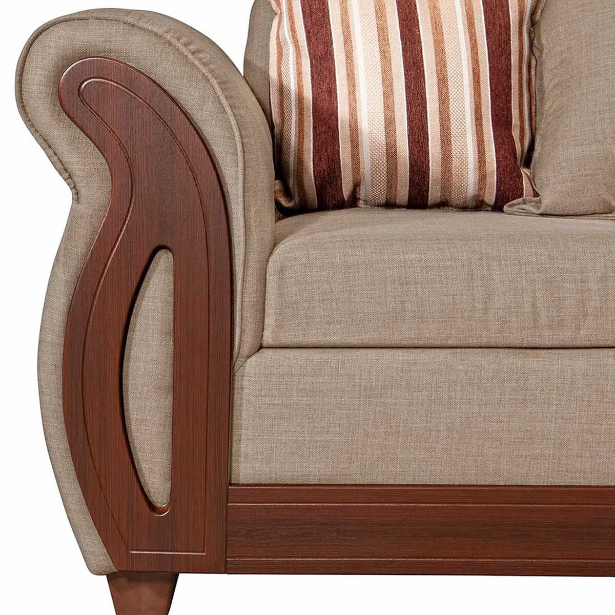 Sofá Seccional Ruzam Mobel Isidora 5 Cuerpos Lino Beige
