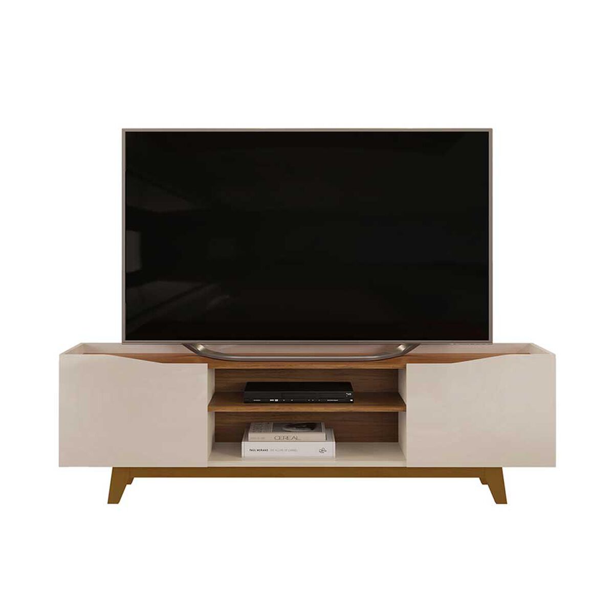 Rack TV Vekkahome Agnes Hasta 70" Beige Caf&eacute;