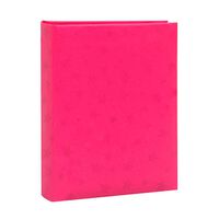 Álbum para Fotos Vinílico Vgo Hojas Negras Papel Estrella 100 Fotos Fuccia