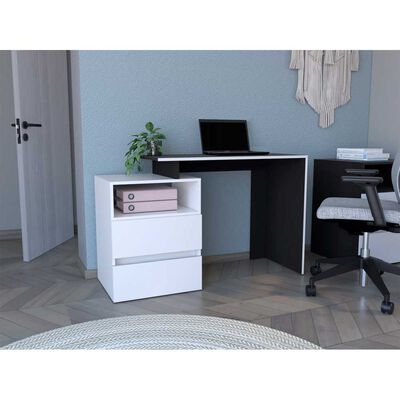 Escritorio Recto TuHome Rookie 2 Cajones Blanco