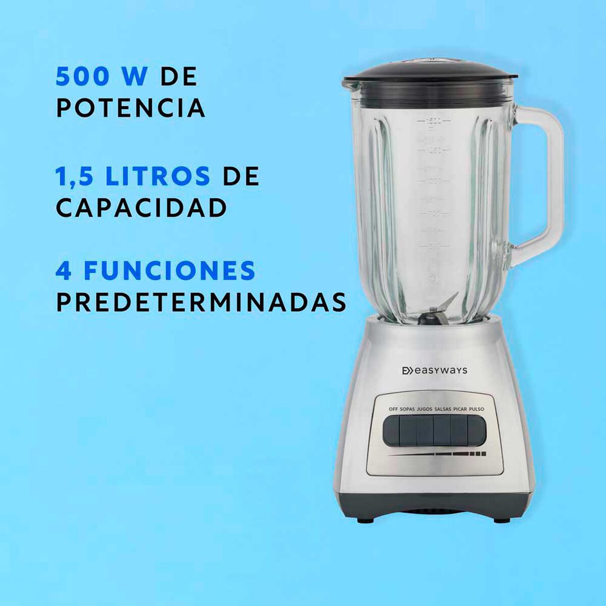 Licuadora Easyways Licuadora Crush n' roll 1,5 lts.