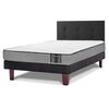 Cama Europea Flex 1,5 Plazas Star + Respaldo Royal Negro